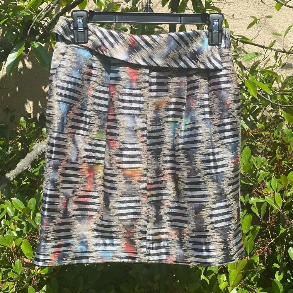Vintage The Wrights Multicolored Abstract Print Skirt. Size 4 VGUC!